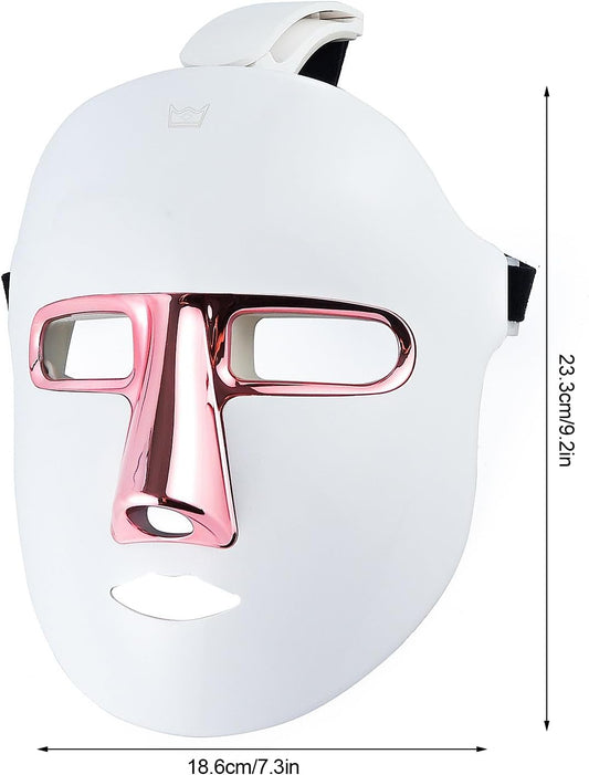 Máscara Facial LED, 7 Colores, Máscara De Terapia De Luz Facial Con Máscara De Cuello, Yofuly, Terapia De Rejuvenecimiento De La Piel, Cuidado De La Piel Facial, Máscara De Belleza LED Colorida