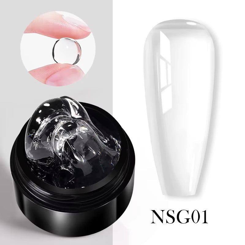 30Ml Glitter Pink Hard Jelly Nail Extension Gel Nail Polish Milky White Clear Color Soak off UV Construction Gel