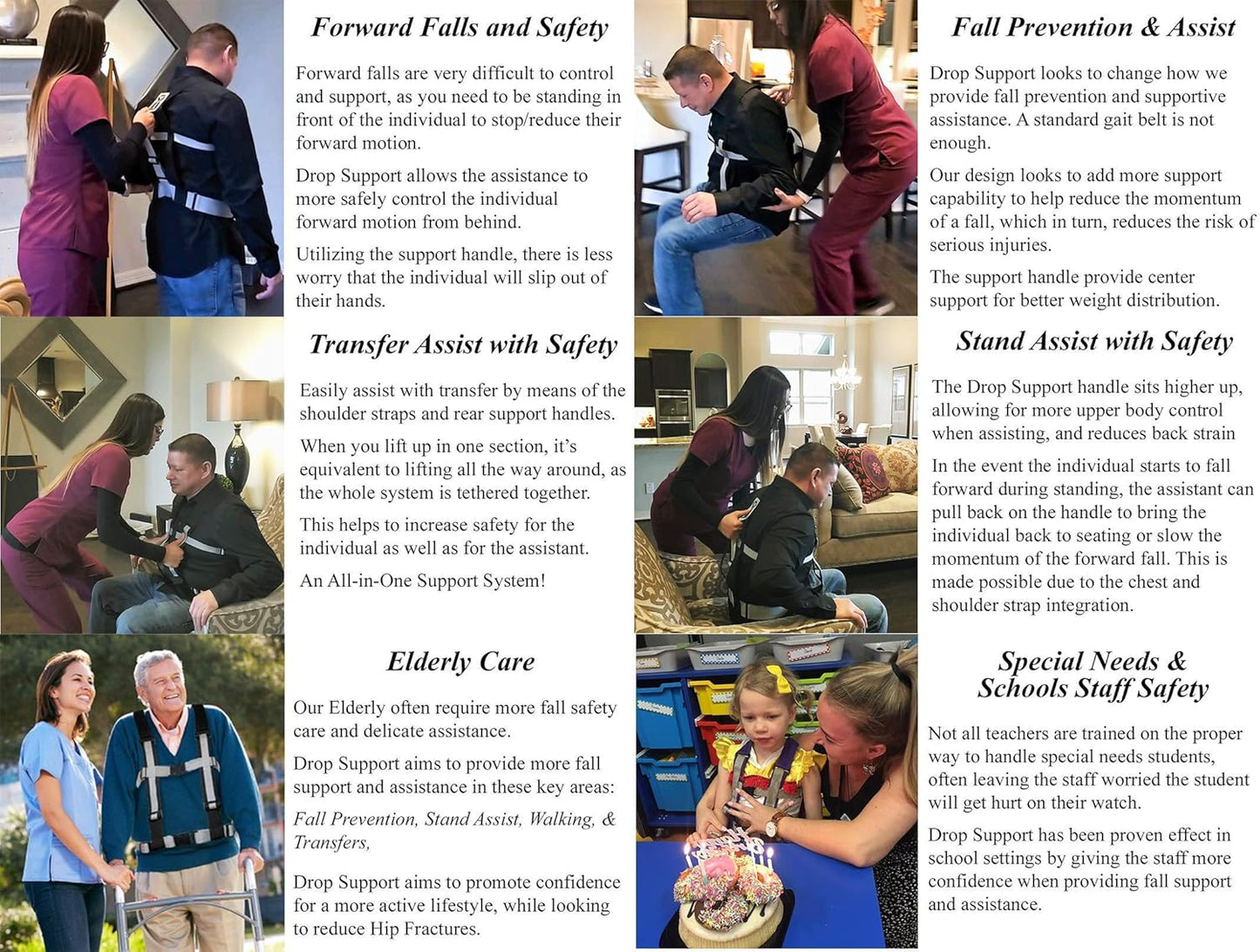 Harness - Aiding in Patient Fall Prevention & Balance & Stability. for Epilepsy, Parkinson'S, Elderly Care and More. Beneficial for Pt/Ot'S. Increasing Patient Safety over Gait Belts.