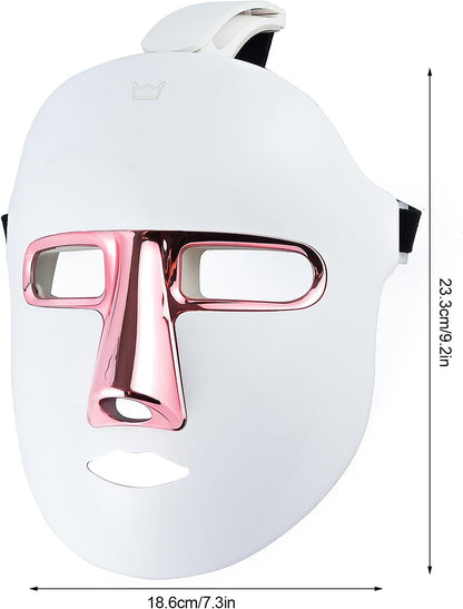 Máscara Facial LED, 7 Colores, Máscara De Terapia De Luz Facial Con Máscara De Cuello, Yofuly, Terapia De Rejuvenecimiento De La Piel, Cuidado De La Piel Facial, Máscara De Belleza LED Colorida