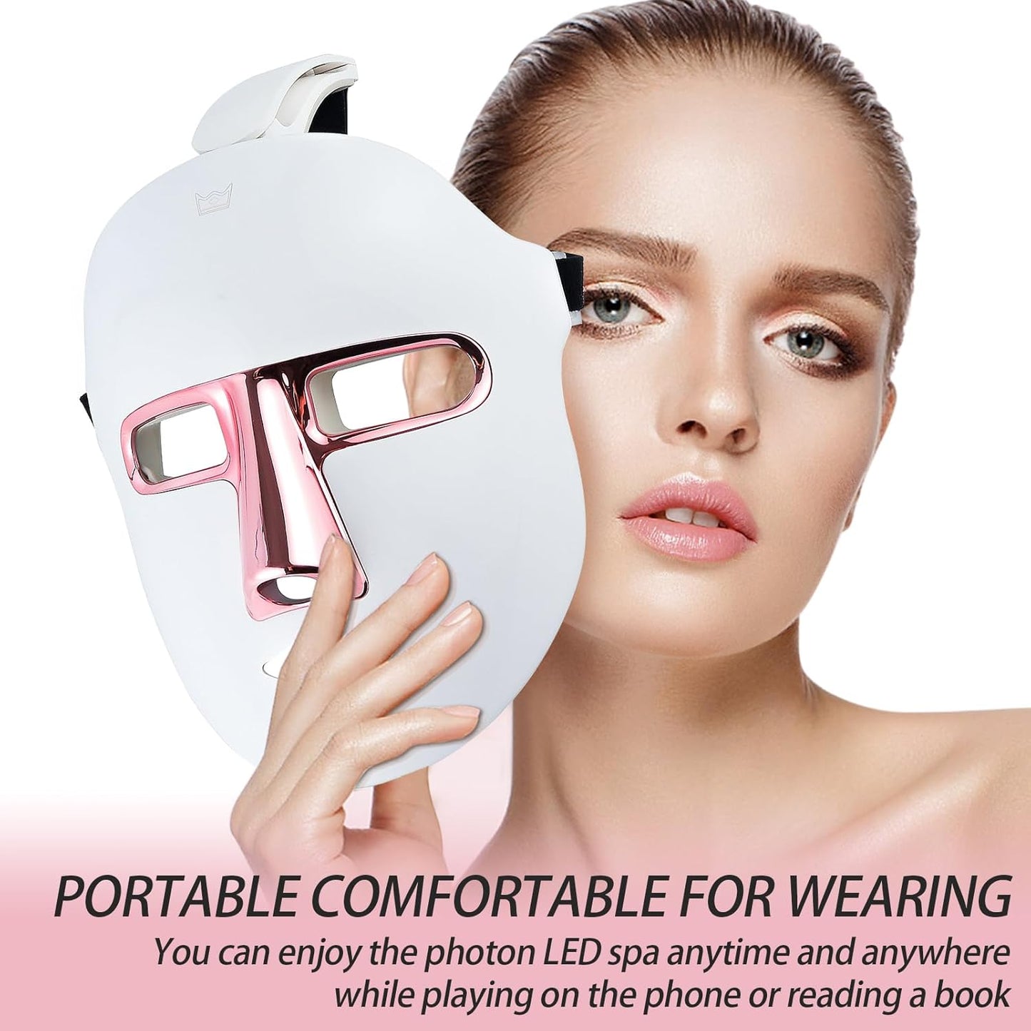 Máscara Facial LED, 7 Colores, Máscara De Terapia De Luz Facial Con Máscara De Cuello, Yofuly, Terapia De Rejuvenecimiento De La Piel, Cuidado De La Piel Facial, Máscara De Belleza LED Colorida