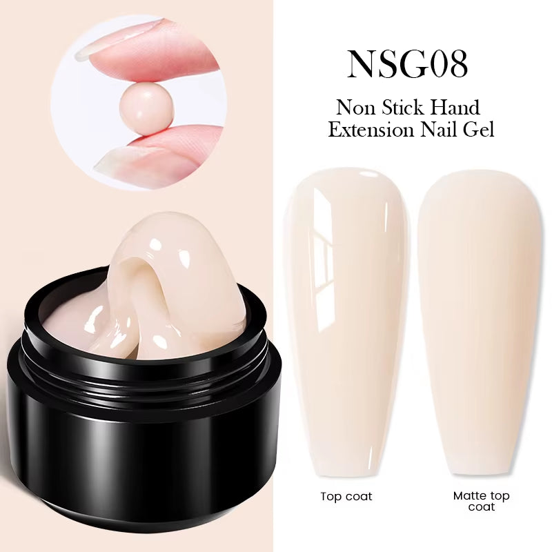 30Ml Glitter Pink Hard Jelly Nail Extension Gel Nail Polish Milky White Clear Color Soak off UV Construction Gel