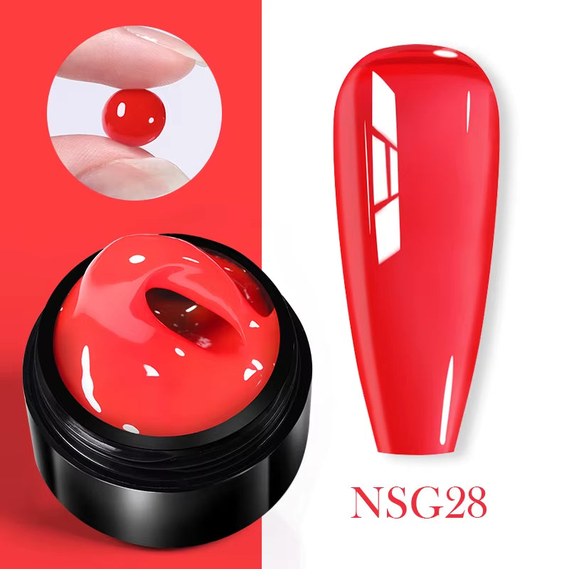 30Ml Glitter Pink Hard Jelly Nail Extension Gel Nail Polish Milky White Clear Color Soak off UV Construction Gel